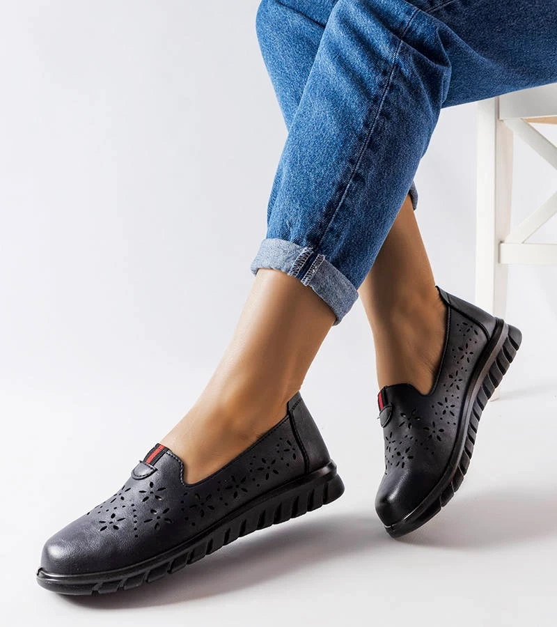 Czarne lekkie mokasyny