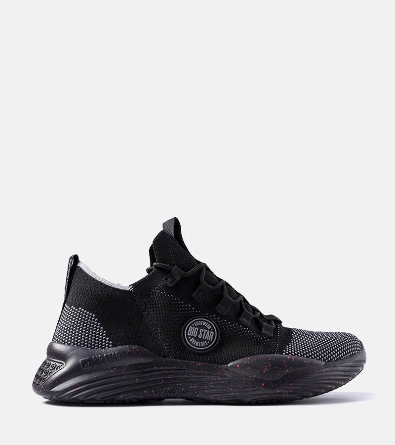 Czarne buty męskie Big Star LL174282