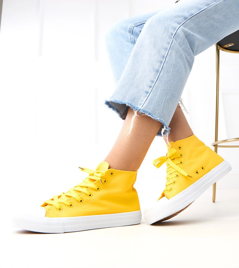 Hers Żółte wysokie trampki