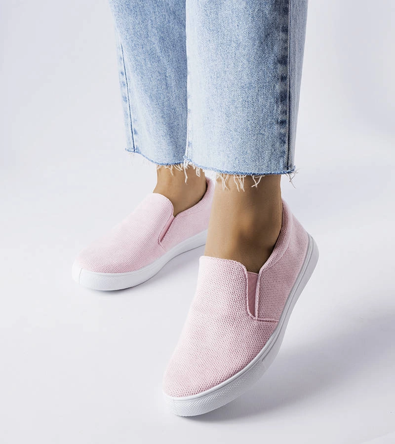 Różowe wsuwane tenisówki