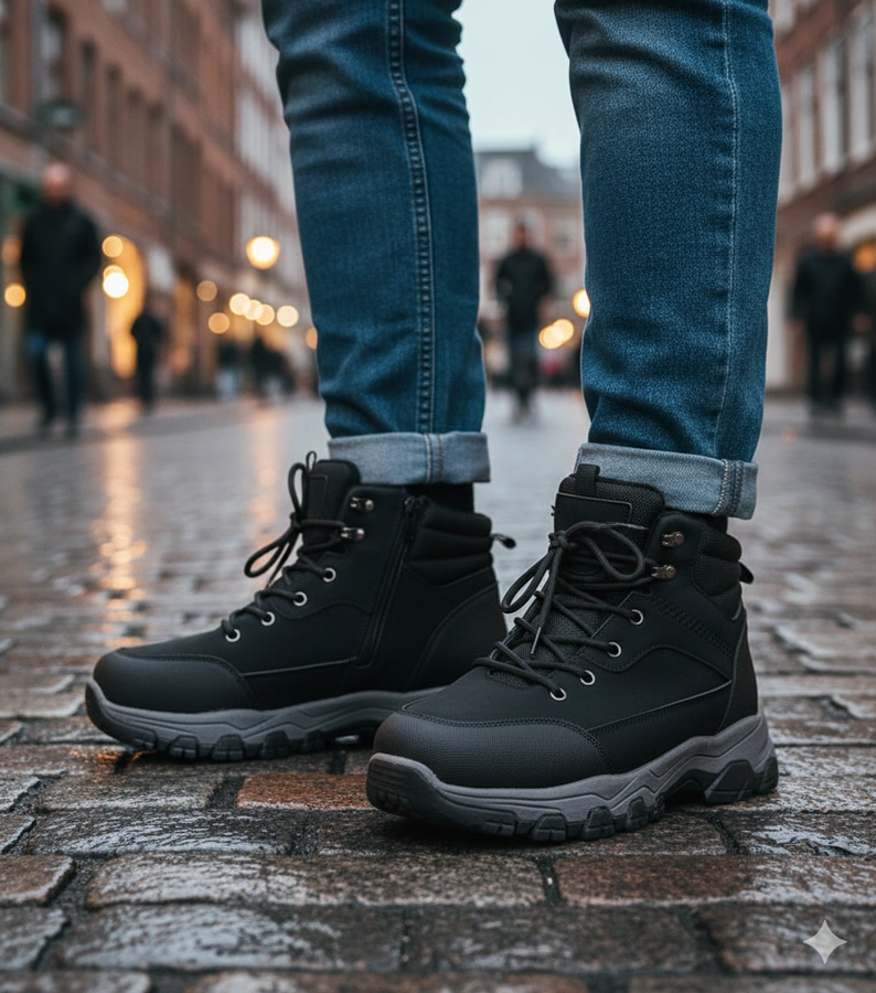 Hers Czarne  trapery męskie