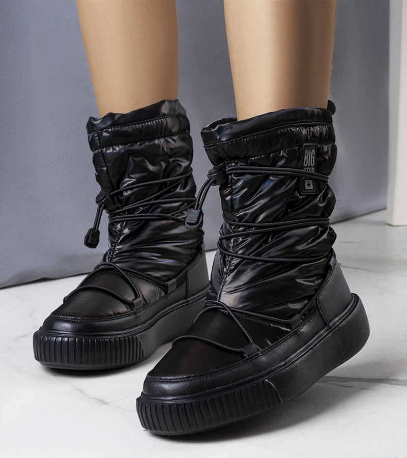 Czarne ocieplane śniegowce Big Star KK274193 906