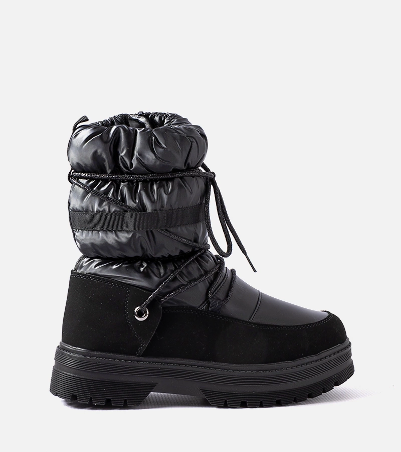 Czarne klasyczne śniegowce dziewczęce