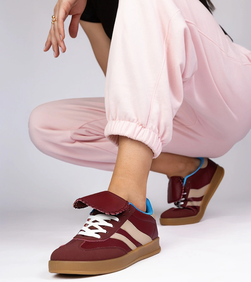 Hers Srebrne sneakersy trampki damskie sportowe