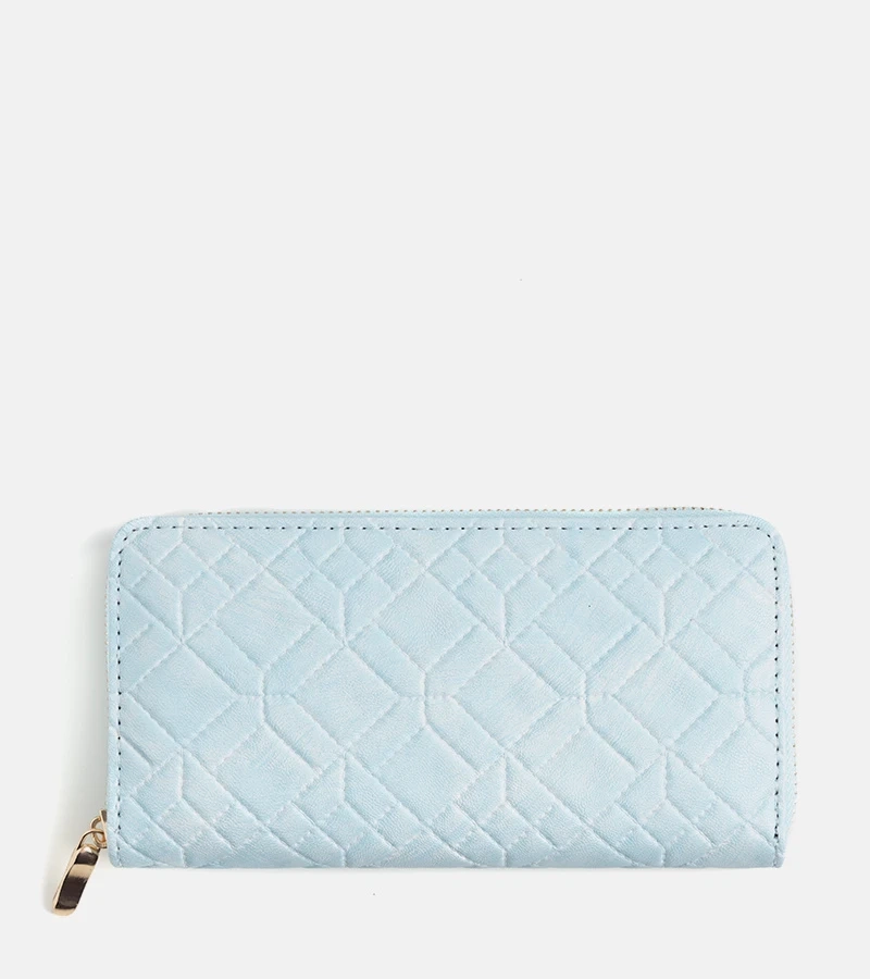 Hers Pikowany niebieski portfel