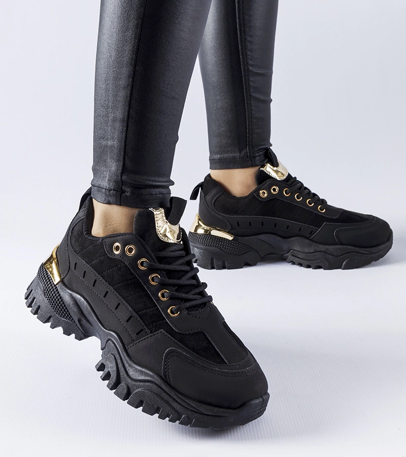 Czarne sportowe sneakersy