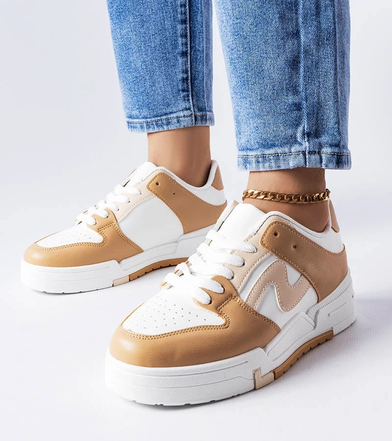 Brązowe sportowe sneakersy