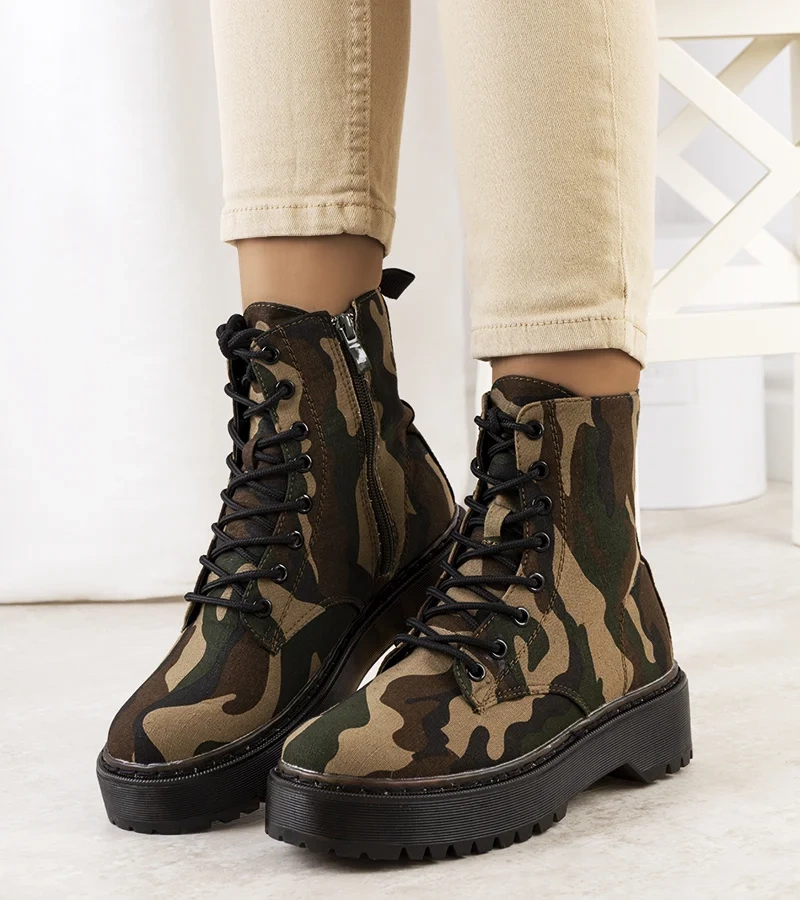 Damskie traperki moro