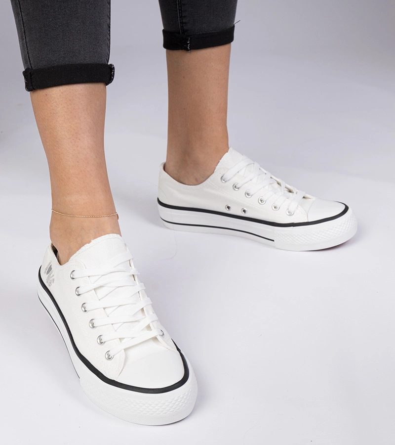 Hers Białe klasyczne damskie trampki