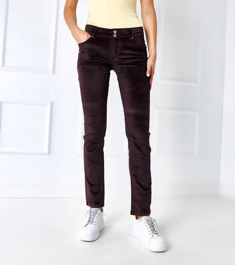 Brązowe materiałowe spodnie