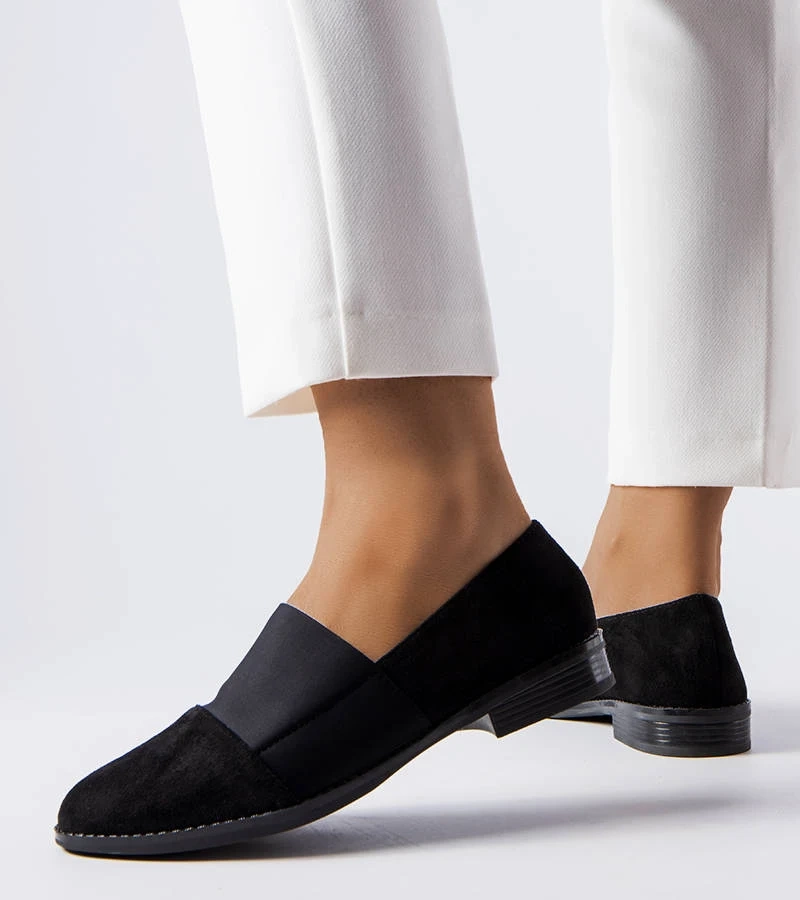 Czarne eleganckie półbuty