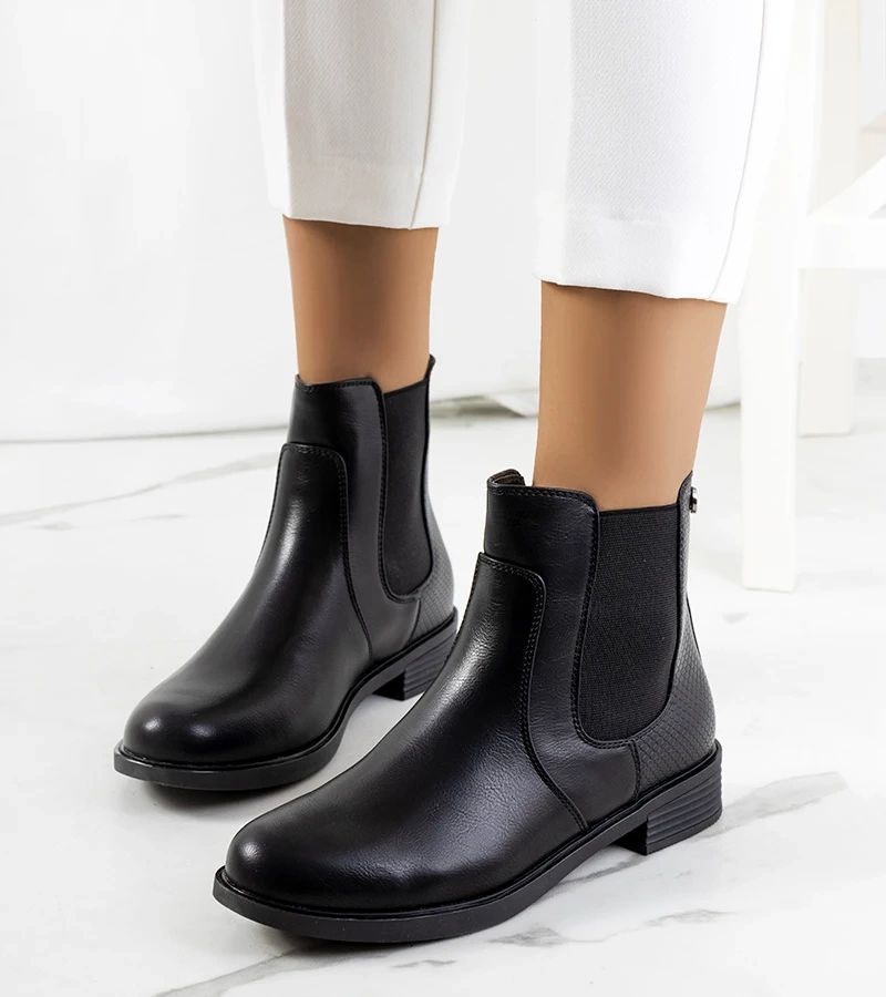 Czarne botki damskie