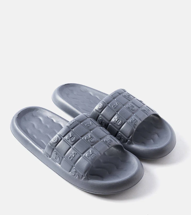 Szare męskie klapki