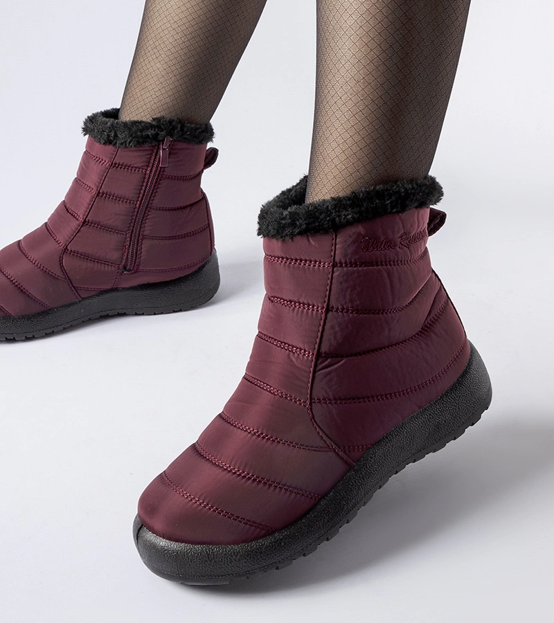 Bordowe ocieplane śniegowce