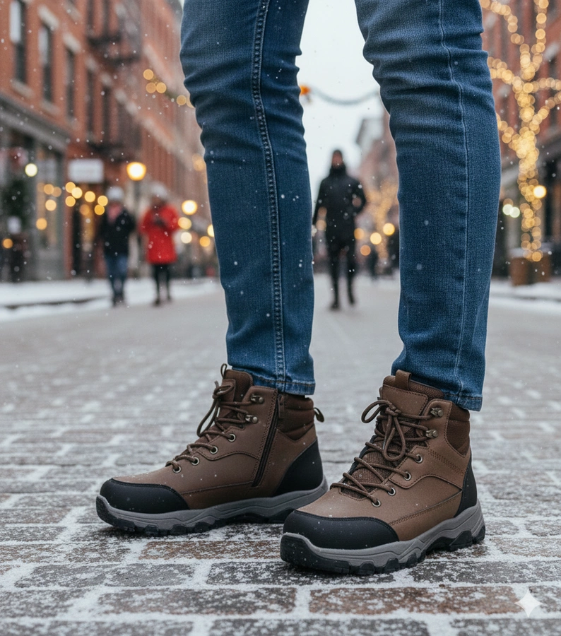 Hers Brązowe trapery męskie