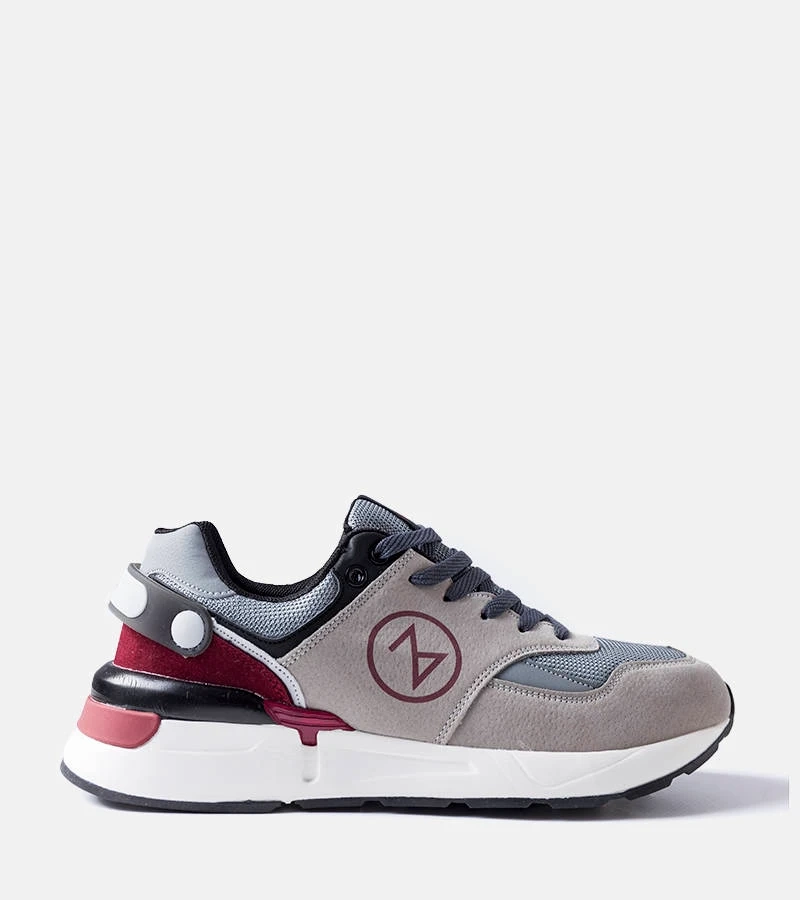 Szare męskie obuwie sportowe