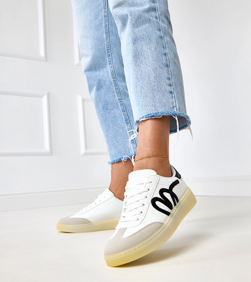 Hers białe damskie sneakersy na platformie sportowe