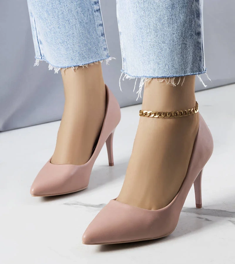 Różowe matowe szpilki