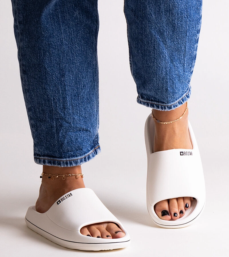 Białe klapki Big Star NN274A043