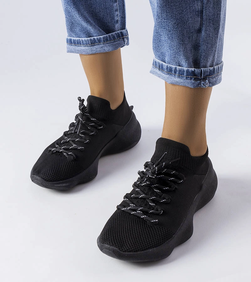 Czarne skarpetkowe sneakersy