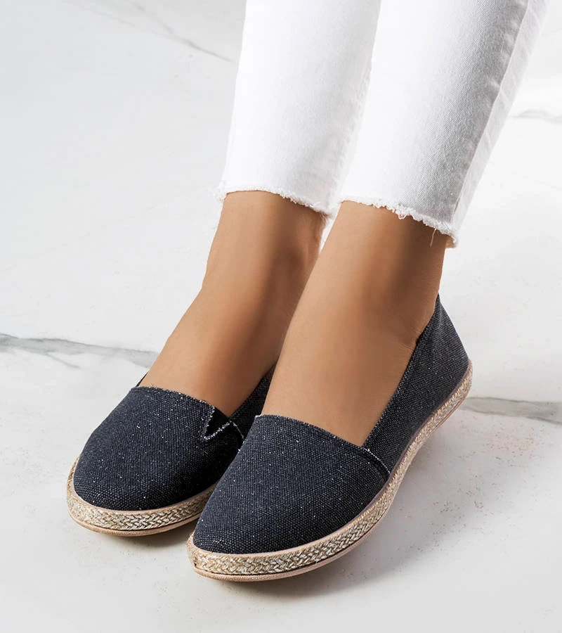 Hers Czarne espadryle damskie
