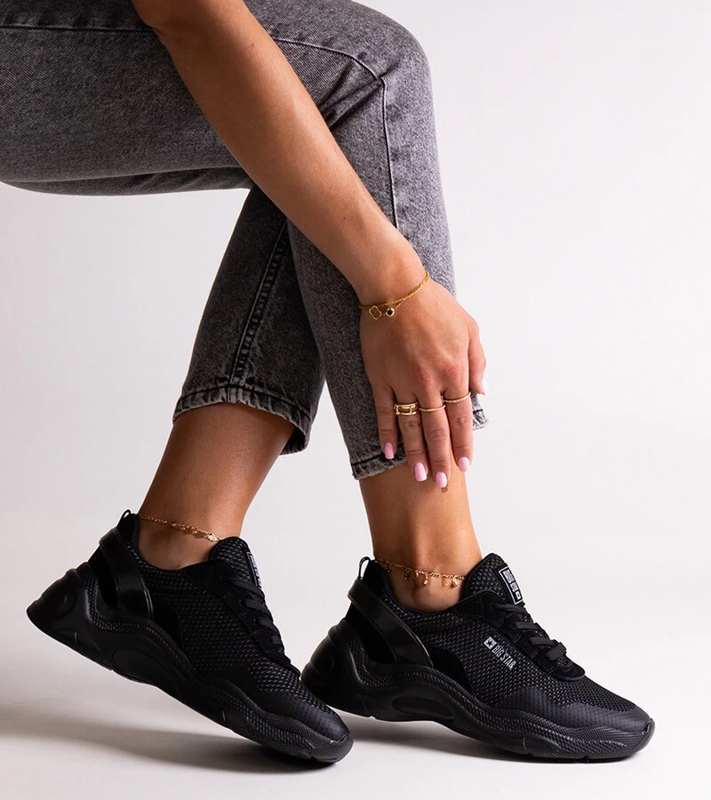 Czarne sneakersy Big Star LL274A065