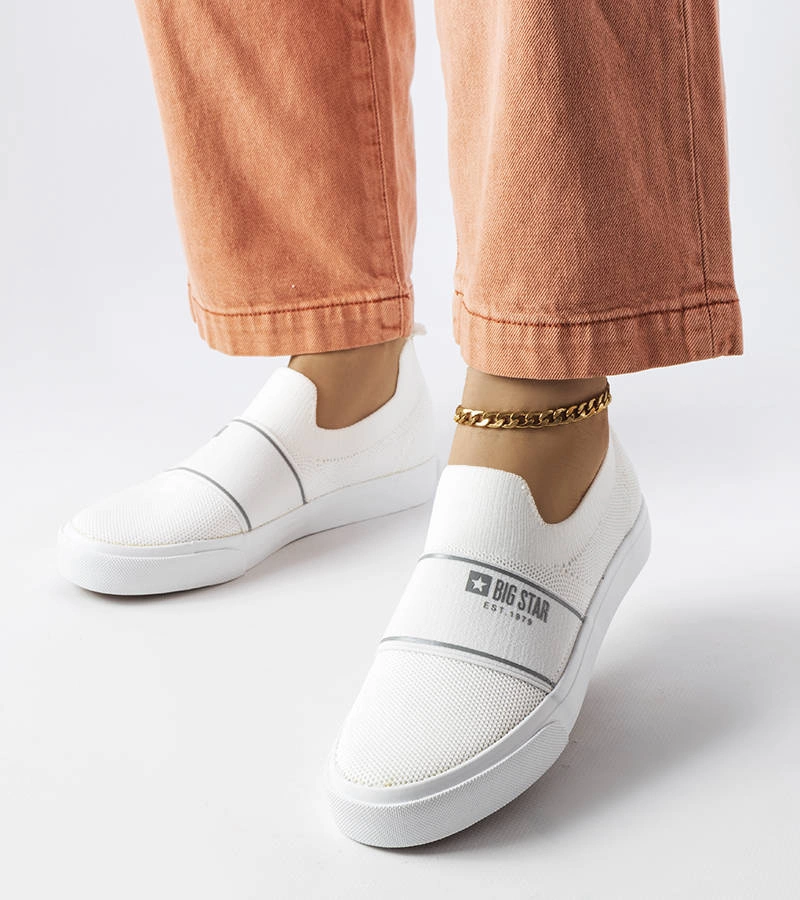 Białe tenisówki damskie Big Star JJ274092