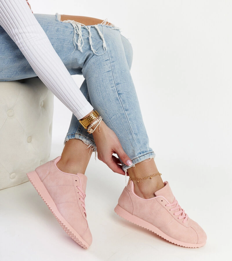 Różowe sneakersy sportowe