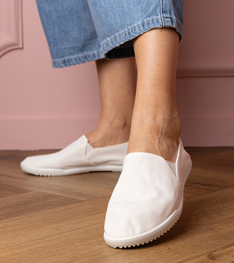 Hers Białe damskie wsuwane tenisówki