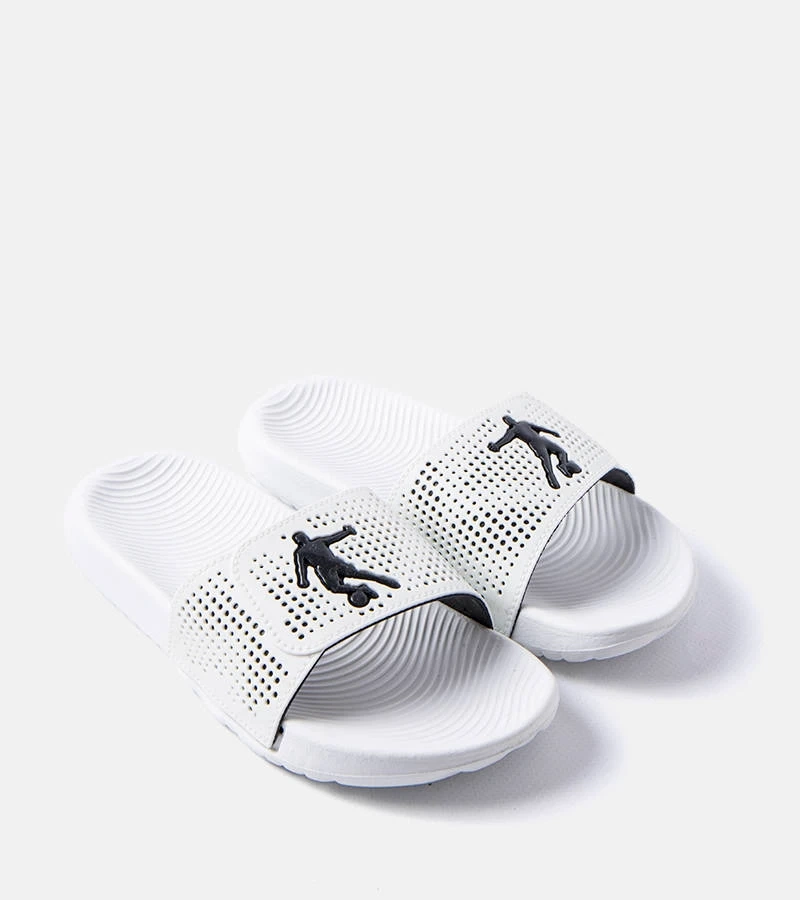 Białe gumowe klapki dziecięce