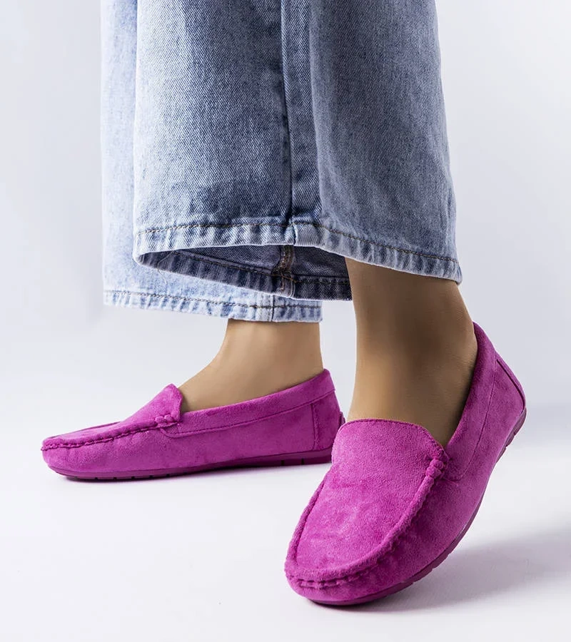 Fioletowe klasyczne mokasyny