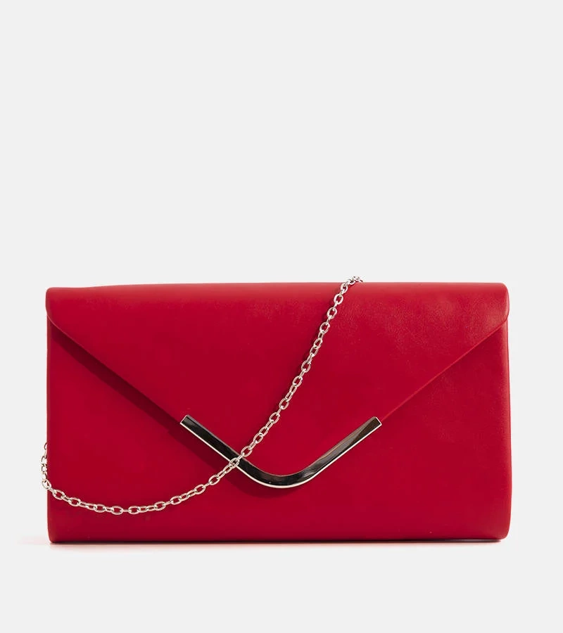 Czerwona torebka kopertowa