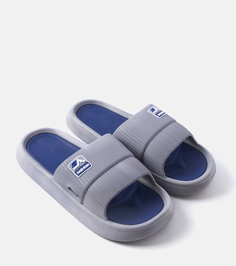 Szare męskie klapki