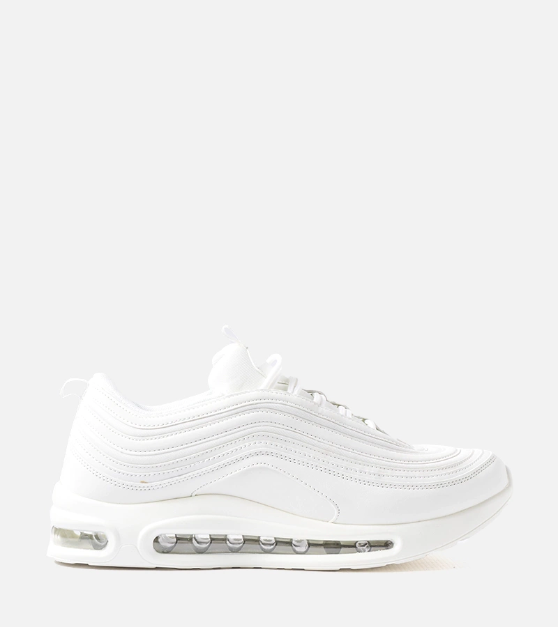 Białe klasyczne sneakersy męskie