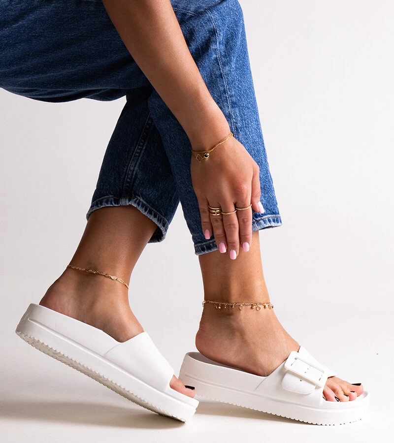 Białe klapki Big Star NN274A661