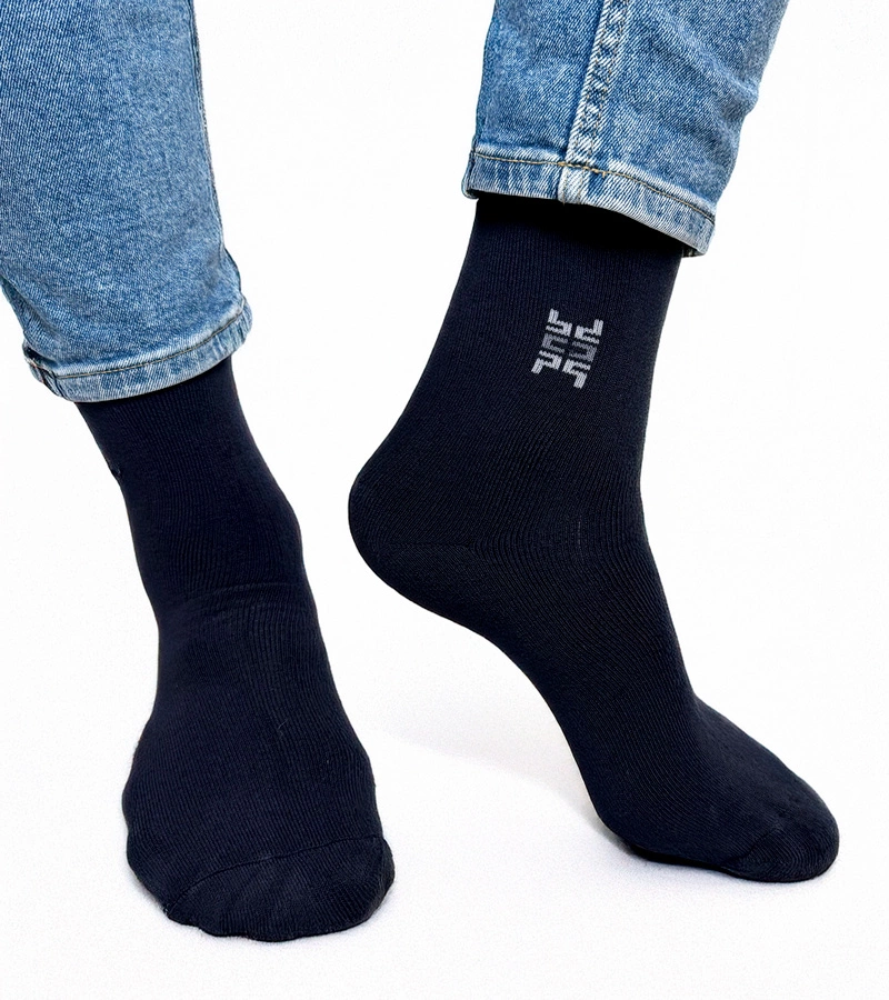 Granatowe męskie ciepłe skarpetki Narus