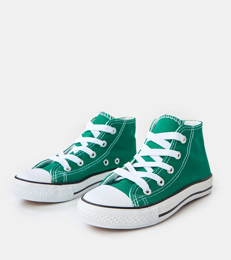 Hers Zielone dziecięce trampki za kostkę