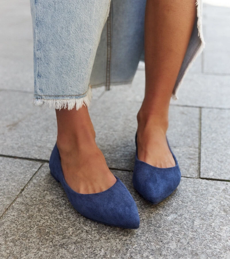 Balerinki ze szpiczastym noskiem