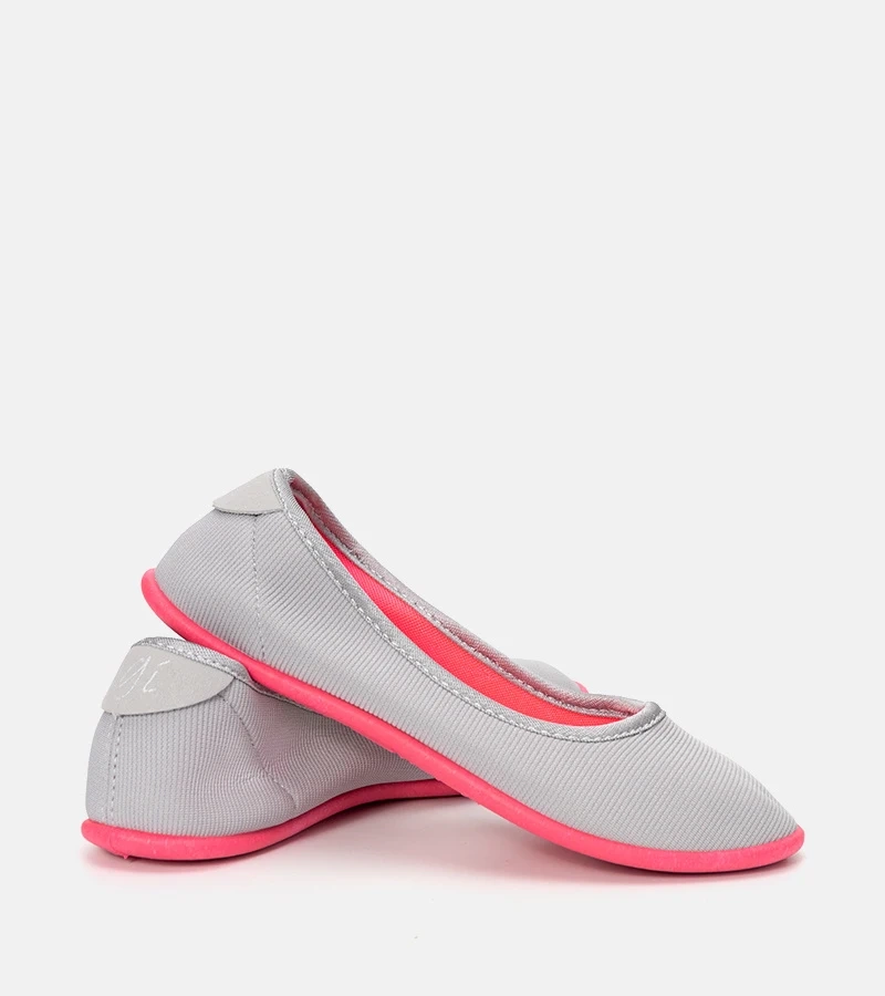 Hers Szaro różowe balerinki dziecięce