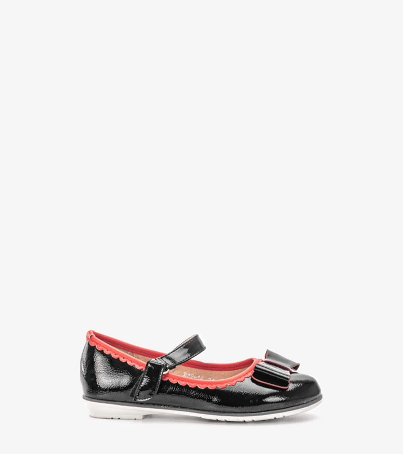 Czarne balerinki z kokardką