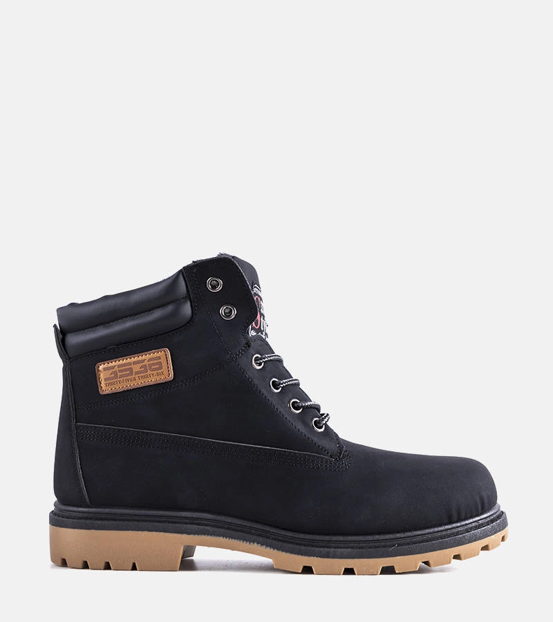 Czarne wiązane trapery uniseks