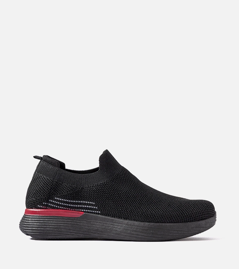 Czarne męskie buty slip on