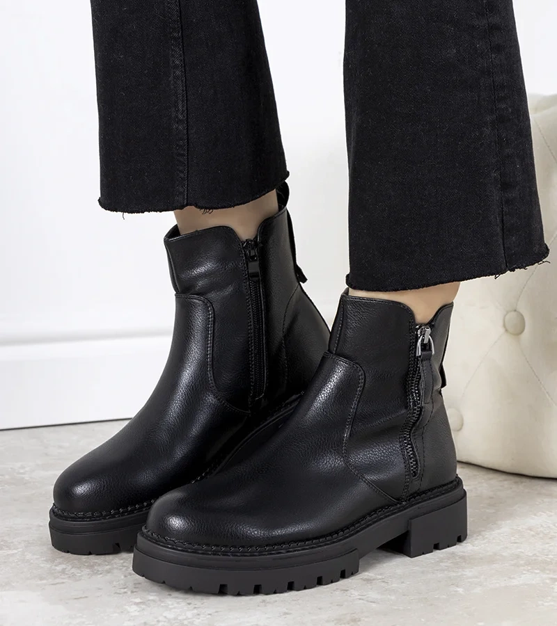 Czarne botki damskie Victorine