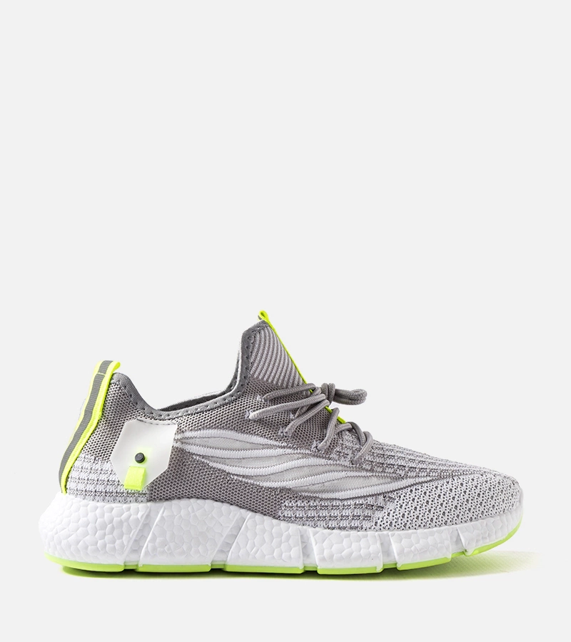 Szare męskie buty slip on