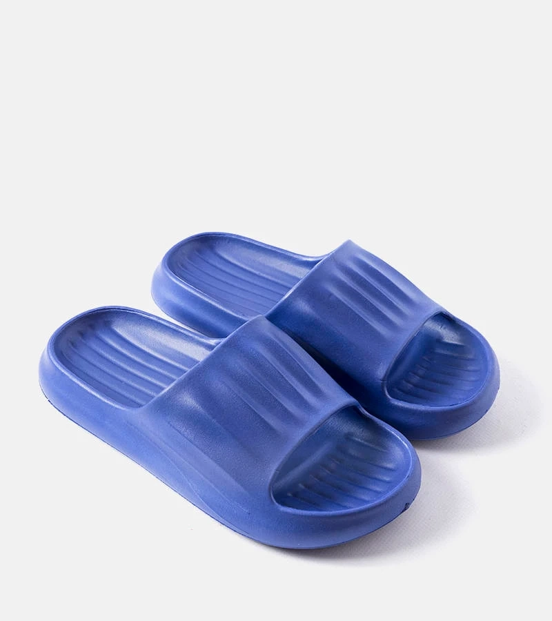 Granatowe męskie klapki