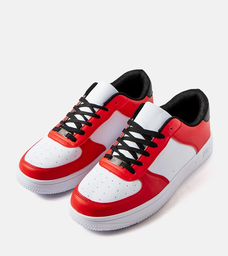 Czerwono-białe męskie sneakersy