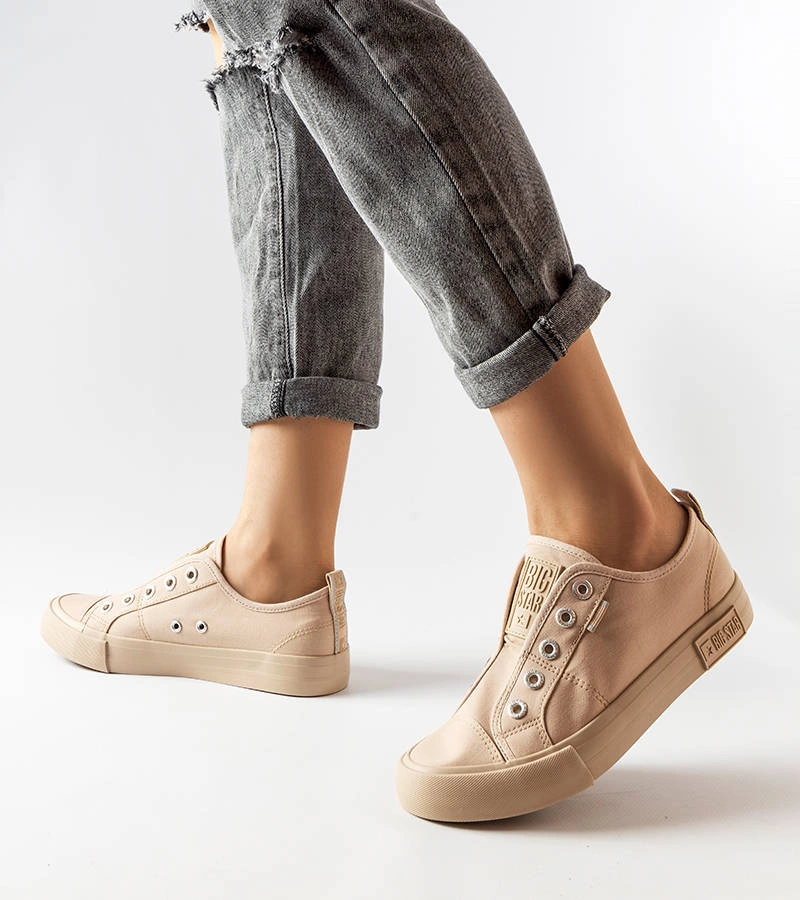 Beżowe wsuwane trampki Big Star LL274164