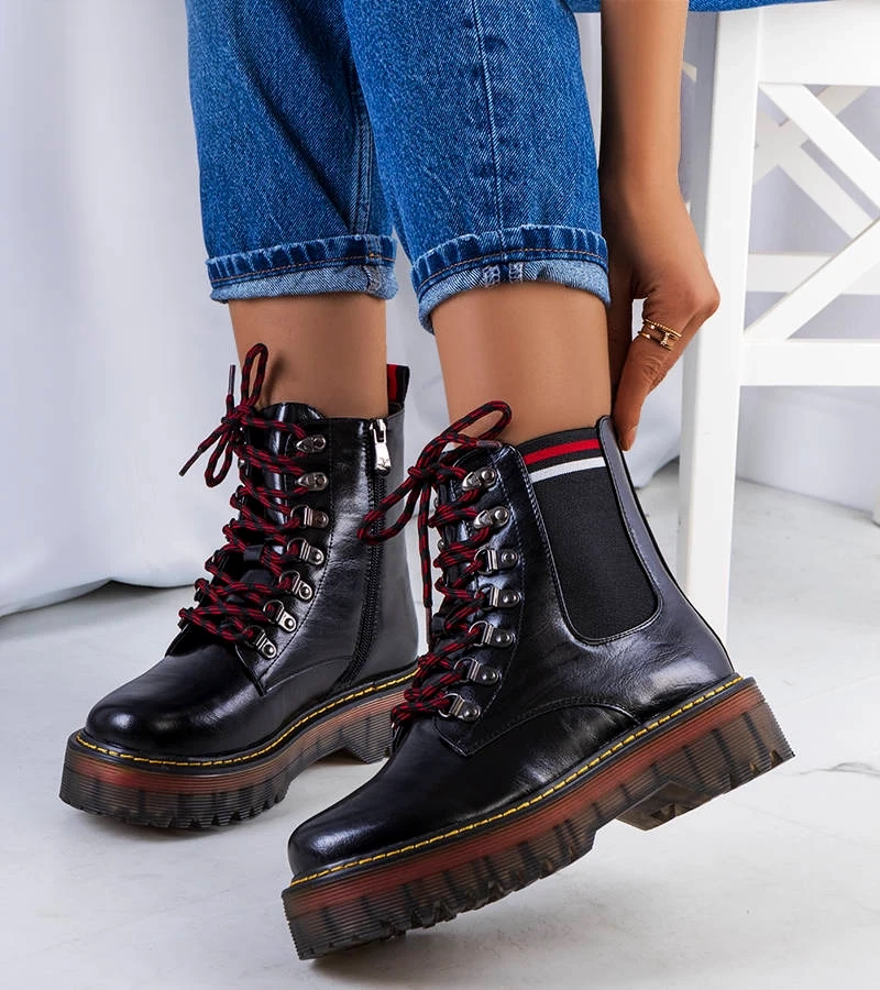 Czarne workery damskie