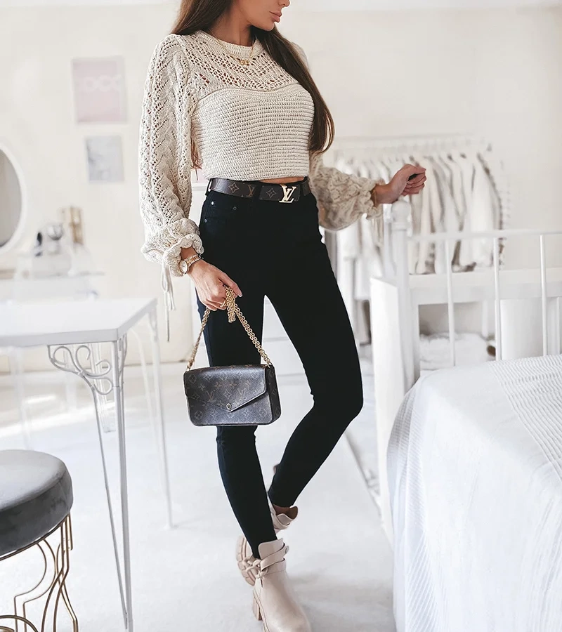 Czarne spodnie push up