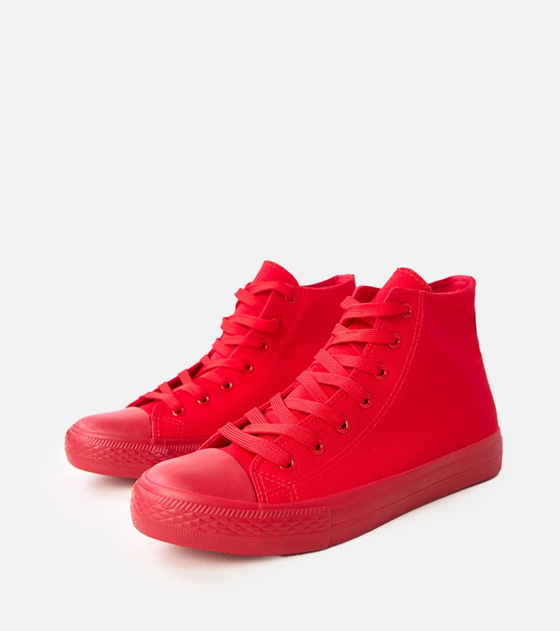 Czerwone męskie trampki za kostkę